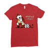 calvin hobbes Ladies Fitted T-Shirt