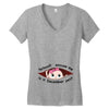 December  Peeking Out Baby Girl Women's V-Neck T-Shirt