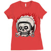 skull biker Ladies Fitted T-Shirt
