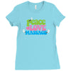 peace, love, massage Ladies Fitted T-Shirt