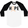Hope Uterine Cancer Awareness 3/4 Sleeve Shirt