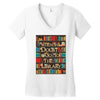 harry potter when in doubt go to the library Women's V-Neck T-Shirt