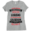 Super Cool Grandad Of A Freaking Awesome Grandson Ladies Fitted T-Shirt