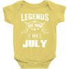 Legends Are Born In July Baby Onesie