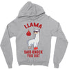 boxing llama Zipper Hoodie