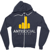 antisocial Zipper Hoodie