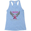 my hero is now my angel breast cancer awareness Racerback Tank
