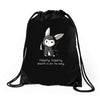 grim bunny Drawstring Bags