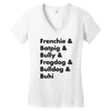 frenchies united Women's V-Neck T-Shirt