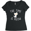 Meow Women's Triblend Scoop T-shirt