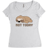 Sloth Says Not Today Women's Triblend Scoop T-shirt