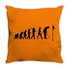 evolution of a golfer mens black golf t shirt top new Throw Pillow
