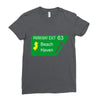 gps logo free exit 63 beach haven Ladies Fitted T-Shirt