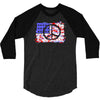 american flag peace 3/4 Sleeve Shirt