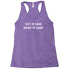 toes in sand drink in hand Racerback Tank