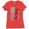 kayak american flag Ladies Fitted T-Shirt