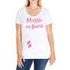 Muggle On Board Pink Ladies Curvy T-Shirt