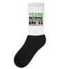 vegan because plant powered badass was not an offical tittle black Socks