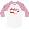 enjoy cocaine funny gray 3/4 Sleeve Shirt