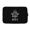 The best teachers are born in July Laptop sleeve