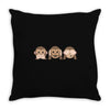 new! monkey Throw Pillow