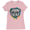 pug face Ladies Fitted T-Shirt