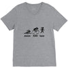 swim bike and run V-Neck Tee