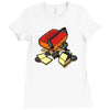 record eater Ladies Fitted T-Shirt