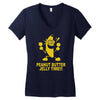 peanut butter jelly time banana Women's V-Neck T-Shirt