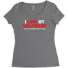 i love my girlfriend Women's Triblend Scoop T-shirt