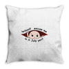 July Peeking Out Baby Boy Throw Pillow