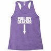 pull my cracker funny xmas christmas Racerback Tank