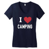 i love camping! Women's V-Neck T-Shirt