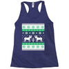 reindeer christmas ugly sweater Racerback Tank