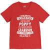 Super Cool Poppy Of A Freaking Awesome Grandson V-Neck Tee