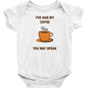 funny coffee Baby Bodysuit