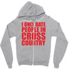 i only date people Zipper Hoodie
