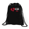love and a dog life Drawstring Bags