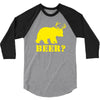 beer t shirt bear plus deer funny tee drinking college humor party shi 3/4 Sleeve Shirt