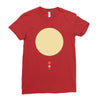 minimal solar system Ladies Fitted T-Shirt