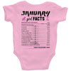 January Girl Facts Capricorn Baby Onesie