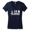 sex weights and protein shakes Women's V-Neck T-Shirt