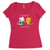 finn the cat &amp; jake the cat Women's Triblend Scoop T-shirt