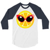 Lemon with Disco Glasses 3/4 Sleeve Shirt