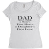 dad a sons first hero Women's Triblend Scoop T-shirt