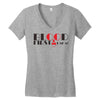 blood first Women's V-Neck T-Shirt