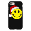 smiley face wears santa hat merry christmas iPhone 8