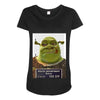 shrek mug shot funny Maternity Scoop Neck T-shirt