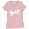 okami tribute wolf ladies Ladies Fitted T-Shirt