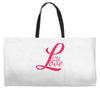 love laugh best trending Weekender Totes